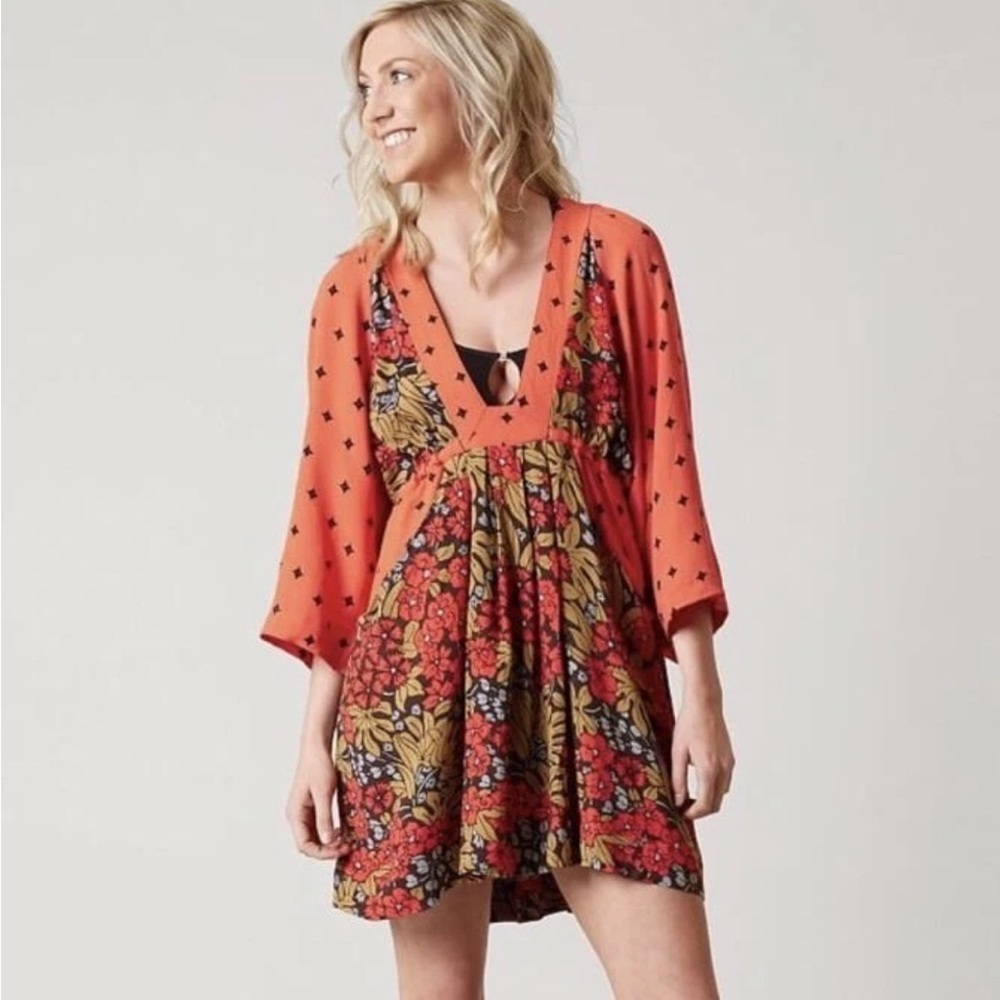 Free People Tallula Cherry Combo Dress